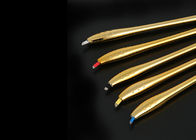 ذهبية فاخرة أدوات ماكياج دائم ، 45 درجة زاوية المتاح Microblading القلم اليدوي