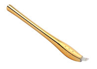 ذهبية فاخرة أدوات ماكياج دائم ، دليل Microblading القلم # 14 # 17 # 18U نوع شفرة