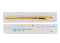 ذهبية فاخرة أدوات ماكياج دائم ، دليل Microblading القلم # 14 # 17 # 18U نوع شفرة