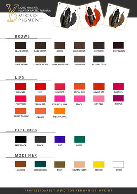 أصباغ ماكياج دائم الأسود السائل Micropigment لآلة PMU